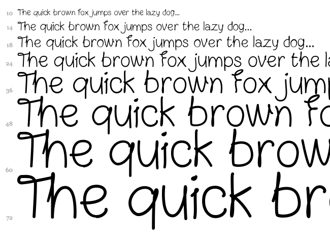 FN Blocknote Hand font waterfall